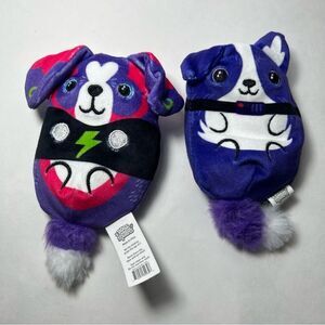 2 Dogs vs Squirls beanbag plush